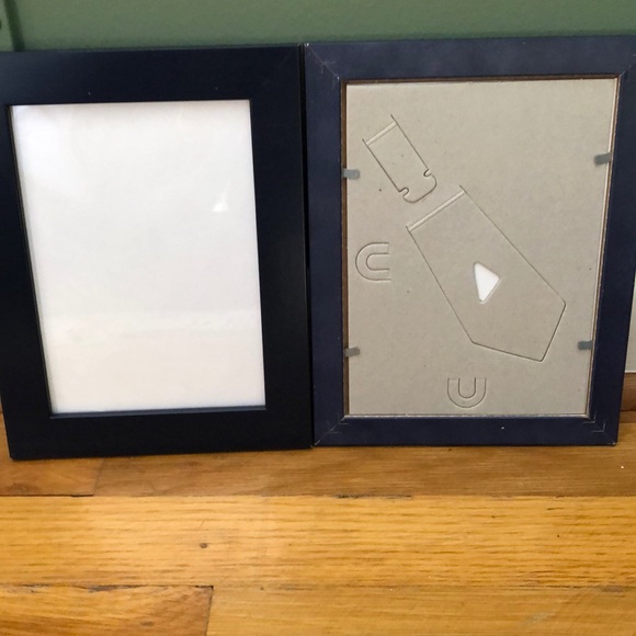 Other - NWOT Two navy blue wooden 5x7 photo frames